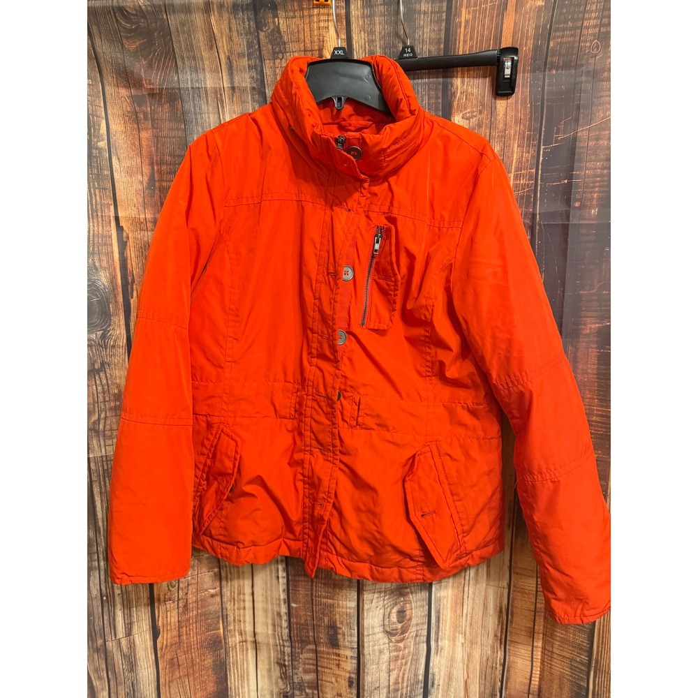 a.n.a Red-Orange Puffer Jacket